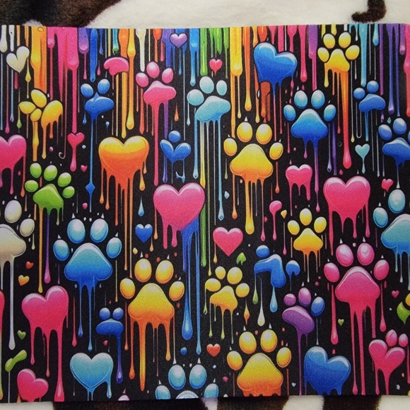 Paw Prints Colorful Computer Mouse Pad - Picture 2 of 7